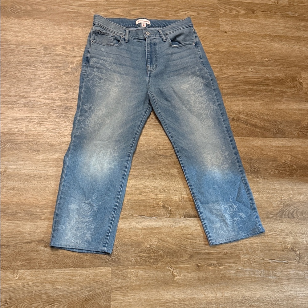 Lucky Brand Light Rose Print Denim Pants
